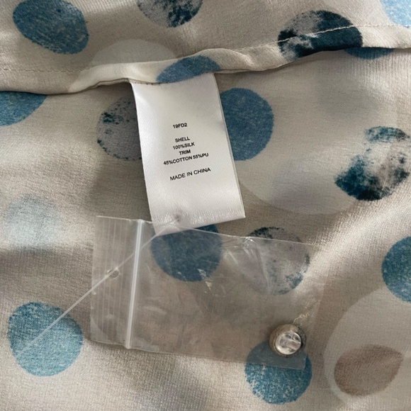 Hunter Bell Tan with Blue Polka Dot Dress - Size 4 - Picture 10 of 10